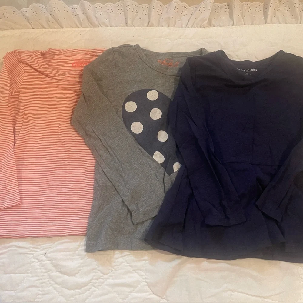 Crewcuts Kids Long Sleeve Tees - Pink, Gray, and Navy